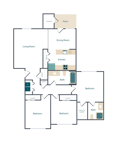 a floor plan of a house with an open floor plan